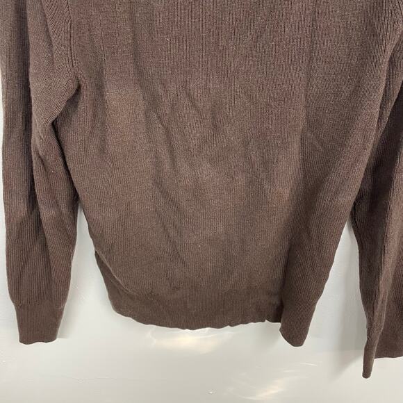 J. Crew Ruffleneck Merino Wool Sweater Deep Chocolate SZ SMALL Classic EUC - Picture 15 of 15